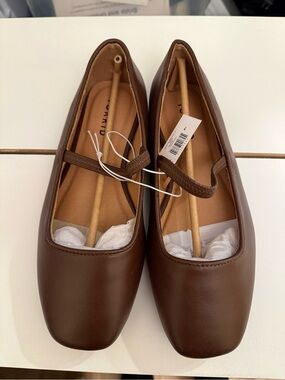 torrid Brown Mary Jane Square-Toe Flats (WIDE WIDTH)